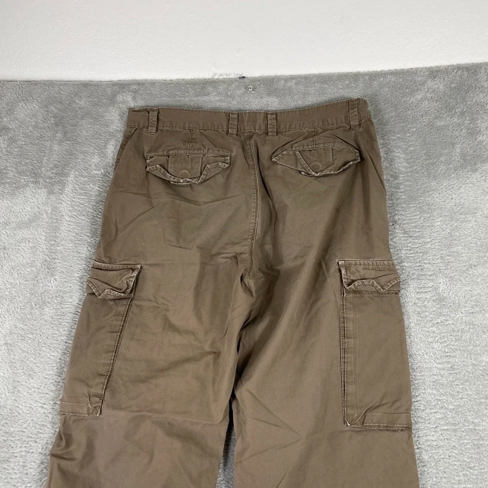 Banana Republic‎ Cargo Pants Mens 33x32 Brown Cotton Multi Pocket Utility Chino